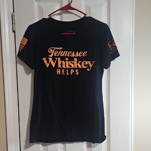 Grunt Style Tennessee Whiskey Helps Black and Orange Women's Tee Flag